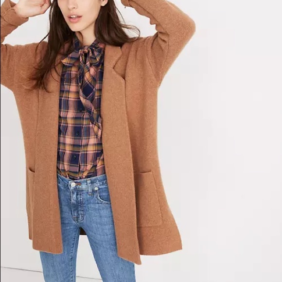 Madewell Jackets & Blazers - Madewell Spencer Camel Wool Sweater Coat